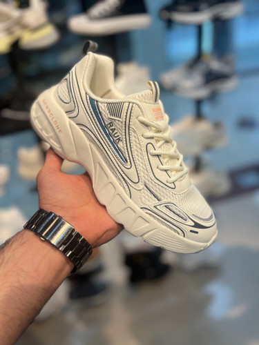 کتونی مردانه وارداتی برند fashion مدل rauk سایز40تا44 رنگ کرم کد ۱۰۳۴